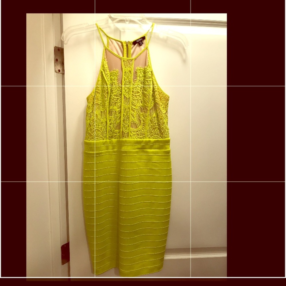 Lime green bodycon dress